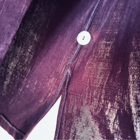 Vintage Rabbit Rabbit Rabbit Open Cardigan, 2P, Deep Purple, Y2K - Picture 4 of 12